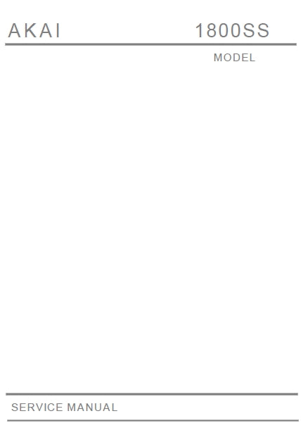 AKAI 1800-SS 1800D-SS 4 CHANNEL CARTRIDGE OPEN REEL SURROUND STEREO TAPE RECORDER SERVICE MANUAL INC BLK DIAG PCBS AND SCHEM DIAG 23 PAGES ENG