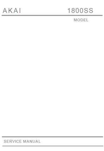 AKAI 1800-SS 1800D-SS 4 CHANNEL CARTRIDGE OPEN REEL SURROUND STEREO TAPE RECORDER SERVICE MANUAL INC BLK DIAG PCBS AND SCHEM DIAG 23 PAGES ENG