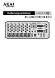 AKAI XMX6 DUAL MONO POWERED MIXER BEDIENUNGSANLEITUNG 17 SEITE DEUT