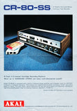 AKAI CR-80-SS 4 CHANNEL SURROUND STEREO CARTRIDGE TAPE RECORDER CATALOG 4 PAGES ENG