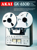 AKAI GX-650D STEREO TAPE DECK CATALOG INCLUDING TECHNICAL DATA 4 PAGES ENGLISH