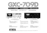 AKAI GXC-709D CASSETTE STEREO TAPE DECK OPERATORS MANUAL NOTICE D' INSTRUCTIONS BEDIENUNGSANLEITUNG INC CONN DIAGS AND TRSHOOT GUIDE 14 PAGES ENG FR DE
