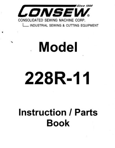 CONSEW MODEL 228R-11 SEWING MACHINE INSTRUCTION BOOK 31 PAGES ENG