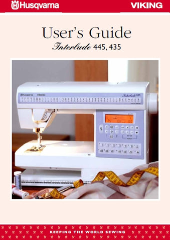 HUSQVARNA VIKING INTERLUDE 445 435 SEWING MACHINE USERS GUIDE 60 PAGES ENG