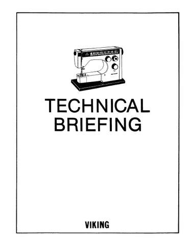 HUSQVARNA VIKING SEWING MACHINE TECHNICAL BRIEFING SERVICE MANUAL 184 PAGES ENG