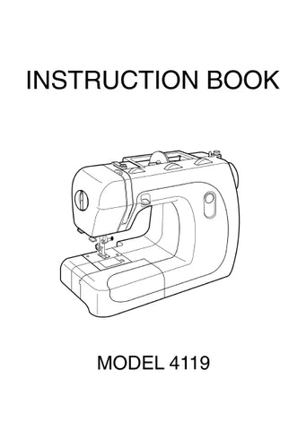 JANOME 4119 SEWING MACHINE INSTRUCTION BOOK 34 PAGES ENG