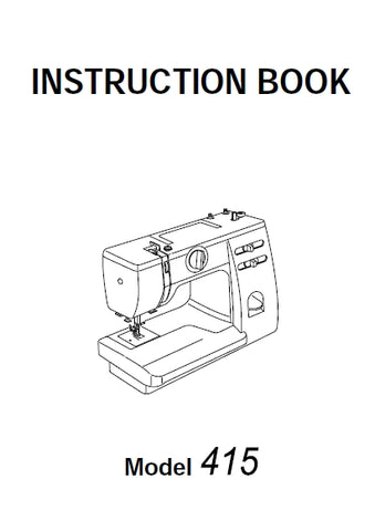 JANOME 415 SEWING MACHINE INSTRUCTION BOOK 32 PAGES ENG