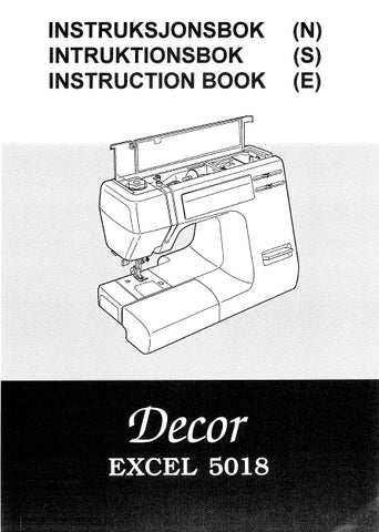 JANOME 5018 DECOR EXCEL SEWING MACHINE INSTRUCTION BOOK 84 PAGES ENG NL SW