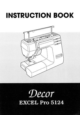 JANOME 5124 DECOR EXCEL PRO SEWING MACHINE INSTRUCTION BOOK 42 PAGES ENG
