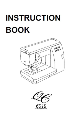 JANOME 6019QC SEWING MACHINE INSTRUCTION BOOK 40 PAGES ENG