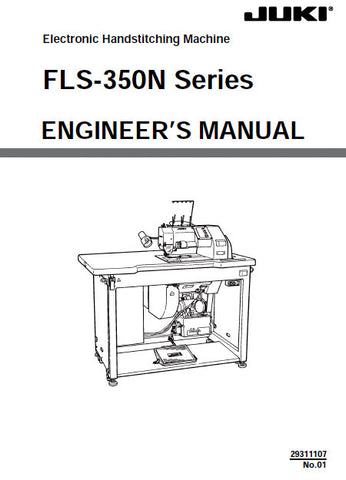 JUKI FLS-350N SERIES SEWING MACHINE ENGINEERS MANUAL 70 PAGES ENG