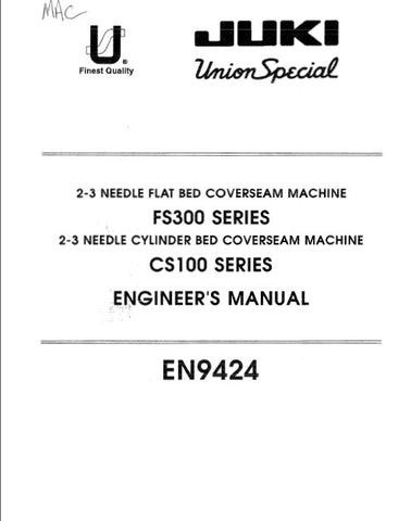 JUKI FS300 SERIES CS100 SERIES SEWING MACHINE ENGINEERS MANUAL 60 PAGES ENG