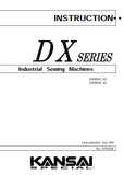 KANSAI DX9902-3U DX9900-4U SEWING MACHINE INSTRUCTION MANUAL 26 PAGES ENG