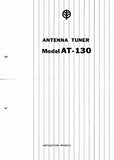KENWOOD AT-130 ANTENNA TUNER INSTRUCTION MANUAL 12 PAGES ENG
