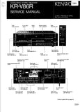 KENWOOD KR-V86R AV STEREO RECEIVER SERVICE MANUAL INC SCHEMS 43 PAGES ENG
