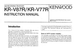 KENWOOD KR-V87R KR-V77R AM FM STEREO RECEIVER INSTRUCTION MANUAL 25 PAGES ENG