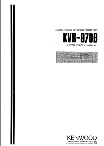 KENWOOD KVR-970B AV STEREO RECEIVER INSTRUCTION MANUAL 16 PAGES ENG