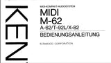 KENWOOD M-62 MIDI COMPAKT AUDIOSYSTEM BEDIENUNGSANLEITUNG GEBRUIKSAANWIJZING 100 SEITE DEUT NL