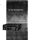 KENWOOD TR-7730 2M FM TRANSCEIVER INSTRUCTION MANUAL 16 PAGES ENG