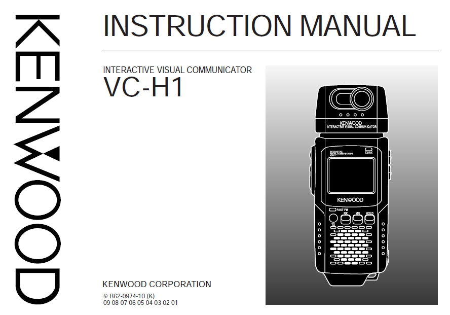 KENWOOD VC-H1 INTERACTIVE VISUAL COMMUNICATOR INSTRUCTION MANUAL 24 PAGES ENG
