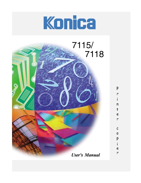 KONICA MINOLTA 7115 7118 PRINTER USERS MANUAL 168 PAGES ENG