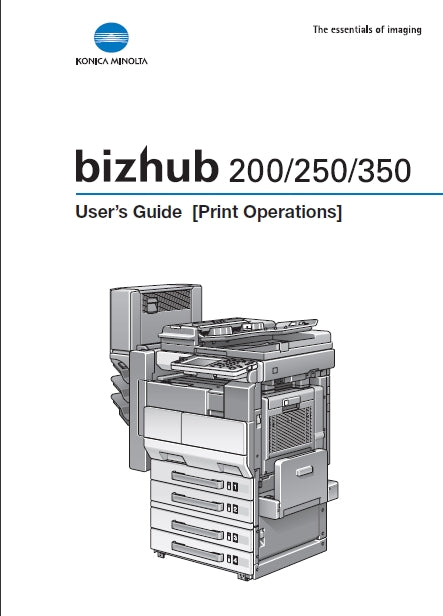 KONICA MINOLTA BIZHUB 200 250 350 PRINTER USERS GUIDE 322 PAGES ENG