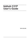 KONICA MINOLTA BIZHUB C31P PRINTER USERS GUIDE 282 PAGES ENG