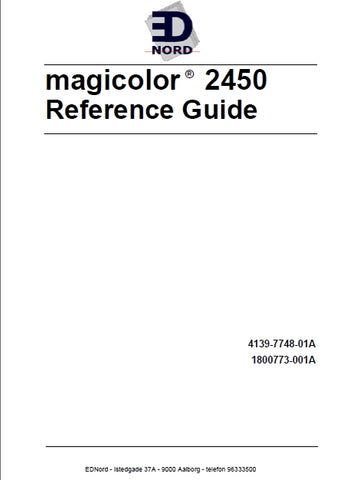 KONICA MINOLTA MAGICOLOR 2450 PRINTER REFERENCE GUIDE 210 PAGES ENG