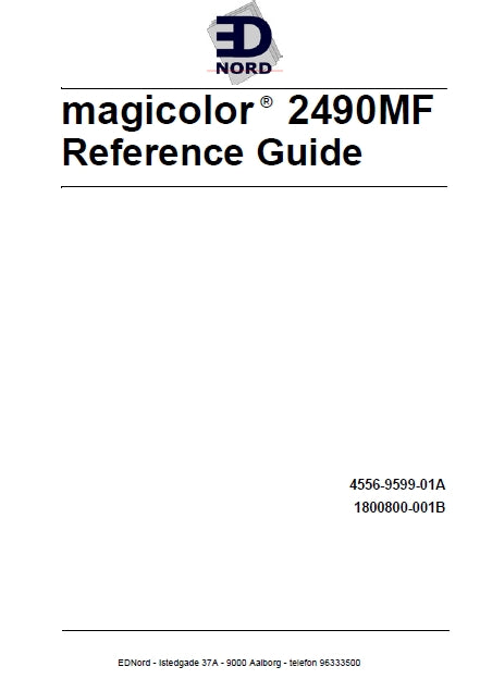 KONICA MINOLTA MAGICOLOR 2490MF PRINTER REFERENCE GUIDE 90 PAGES ENG