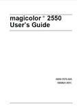 KONICA MINOLTA MAGICOLOR 2550 PRINTER USERS GUIDE 180 PAGES ENG