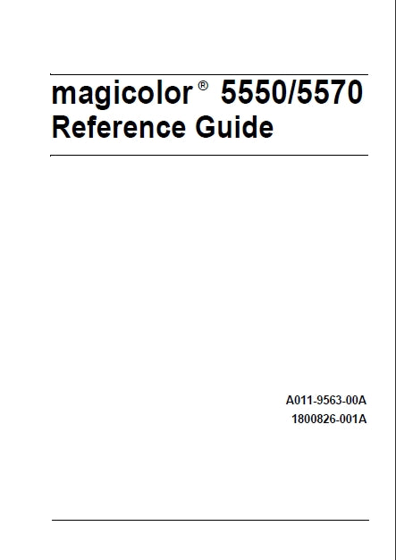 KONICA MINOLTA MAGICOLOR 5550 5570 PRINTER REFERENCE GUIDE 296 PAGES ENG