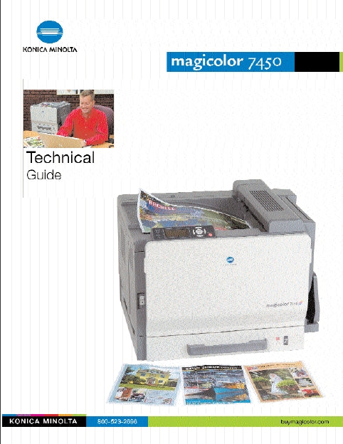KONICA MINOLTA MAGICOLOR 7450 PRINTER TECHNICAL GUIDE 46 PAGES ENG
