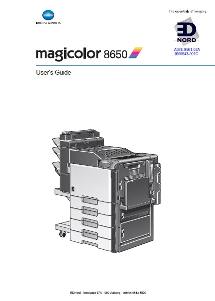 KONICA MINOLTA MAGICOLOR 8650 PRINTER USERS GUIDE 569 PAGES ENG