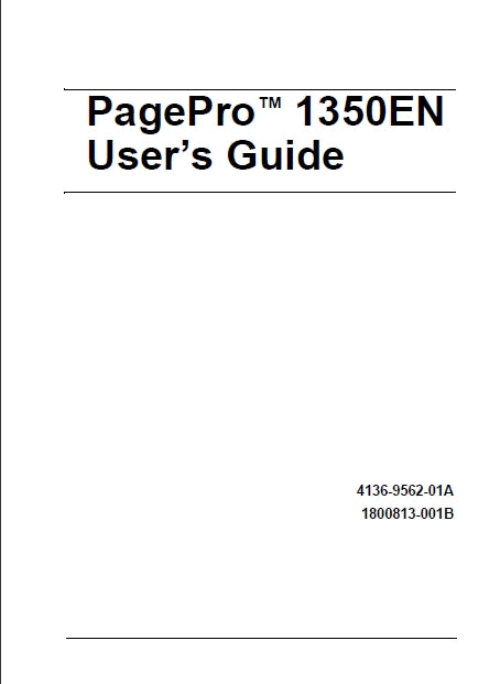 KONICA MINOLTA PAGEPRO 1350EN PRINTER USERS GUIDE 92 PAGES ENG