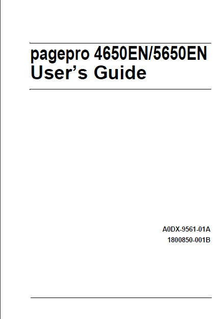 KONICA MINOLTA PAGEPRO 4650EN 4650DN PRINTER USERS GUIDE 238 PAGES ENG