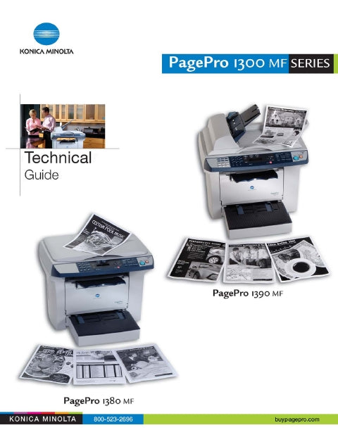 KONICA MINOLTA PAGE PRO 1300 MF SERIES PRINTER TECHNICAL GUIDE 32 PAGES ENG