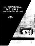 NATIONAL NC-303 COMMUNICATIONS RECEIVER INSTRUCTION MANUAL 34 PAGES ENG