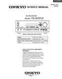 ONKYO TX-SR701 TX-SR701E AV RECEIVER SERVICE MANUAL INC SCHEM DIAGS 80 PAGES ENG