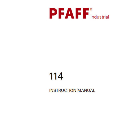 PFAFF 114 SEWING MACHINE INSTRUCTION MANUAL 36 PAGES ENG