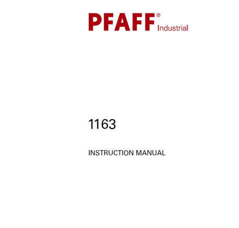 PFAFF 1163 SEWING MACHINE INSTRUCTION MANUAL 36 PAGES ENG