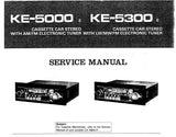 PIONEER KE-5000 KE-5300 CASSETTE CAR STEREO SERVICE MANUAL INC CONN DIAG PCBS SCHEM DIAGS AND PARTS LIST 28 PAGES ENG