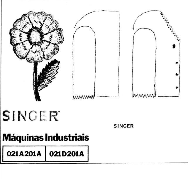 SINGER 021A201A 021D201A MAQUINAS COSTURA INDUSTRIAIS MANUAL DE INSTRUCOES 40 PAGINA PT