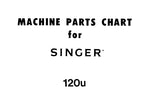 SINGER 120U SEWING MACHINE MACHINE PARTS CHART 9 PAGES ENG