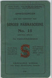 SINGER 15 NAHMASCHINE ANWEISUNGEN 19 SEITE DEUT