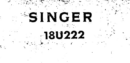SINGER 18U222 SEWING MACHINE MACHINE PARTS CHART 6 PAGES ENG