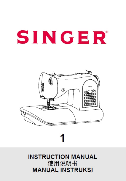 SINGER 1 SEWING MACHINE INSTRUCTION MANUAL 60 PAGES ENG CHIN INDON