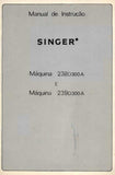 SINGER 238D300A 239D300A MAQUINA MANUAL DE INSTRUCOES 20 PAGINA PT