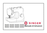 SINGER M3200 M3300 M3400 M3500 M3205 M3305 M3405 M3505 SEWING MACHINE MANUALE DI ISTRUZIONI 40 PAGES ITAL
