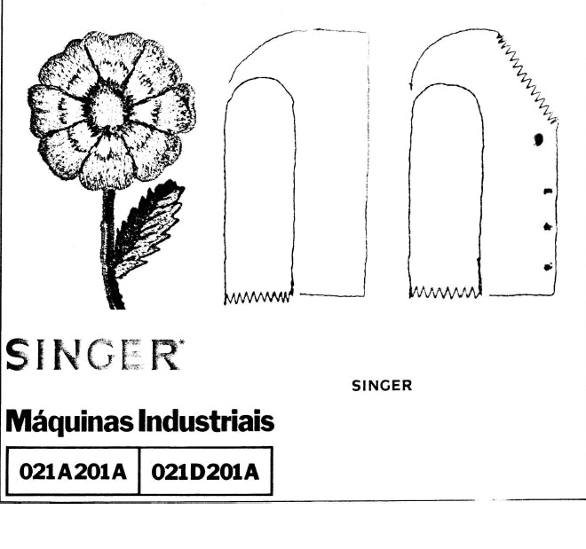 SINGER 021A201A 021D201A MAQUINA DE COSTURA MANUAL DE INSTRUCOES 40 PAGINA PORTUGUESE