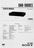 SONY DAR-1000ES DSR TUNER SERVICE MANUAL INC SCHEM DIAGS 40 PAGES ENG